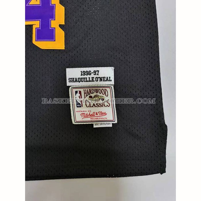 Maillot Los Angeles Lakers Shaquille O'neal NO 34 Mitchell & Ness 1996-97 Noir